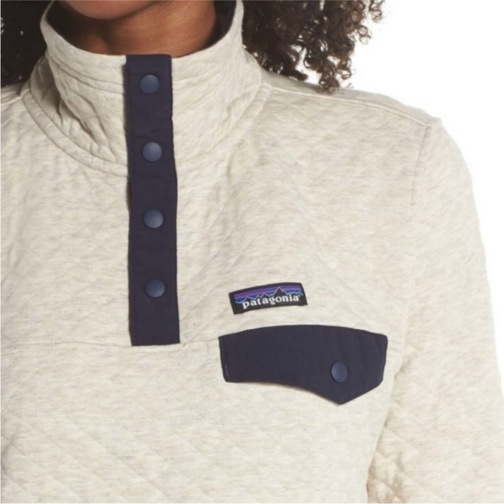 Patagonia Women's Organic Cotton Quilt Snap-T Pullover Birch White Size XS